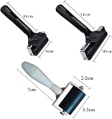 VEGCOO 3PCS Rubber Brayer Roller Set - 3 Sizes for Printmaking & Stamping view 2