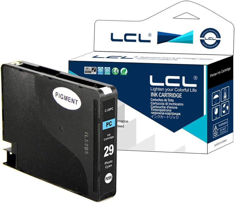 LCL Compatible Ink Cartridge PGI-29 PGI-29PC 4876B001 (1 photo Cyan) Replacement for Canon PIXMA PRO-1, PGI-29 PC