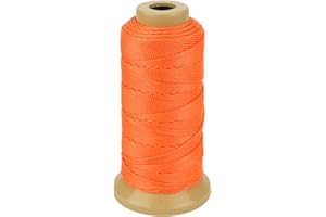 Twisted Nylon Line Twine String Cord for Gardening Marking DIY Projects Crafting Masonry (Orange, 1.5mm-328 feet)