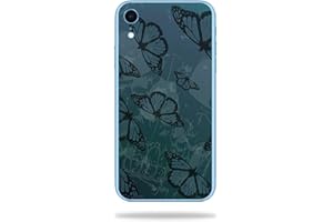 MightySkins Skin Compatible with Apple iPhone XR - Dark Butterfly | Protective, Durable, and Unique Vinyl Decal wrap Cover | 