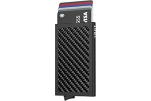 VULKIT Pop Up Wallet, Slim Minimalist Credit Card Holder For Men and Women RFID Blocking Mini Metal Case