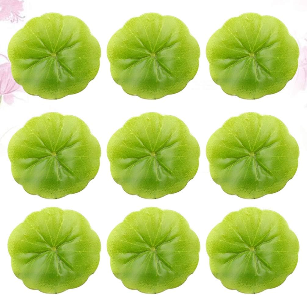 PRETYZOOM 30pcs Artificial Floating Lotus Leaves Water Lily Pads Ornaments for Fish Tank Aquarium Pond Decorations 6cm - Image 3