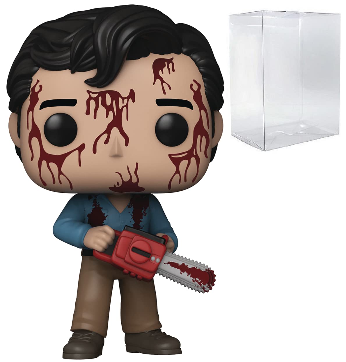 POP Evil Dead 40th Anniversary - Bloody Ash Limited Edition Chase Funko Vinyl Figure (Bundled with Compatible Box Protector Case)