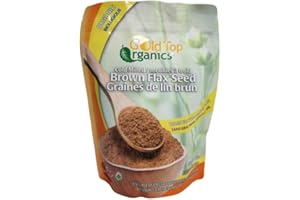 Gold top Organic Ground Flaxseed Cold Milled, 454 Gram/Bag by Twinfood (1 Bag)