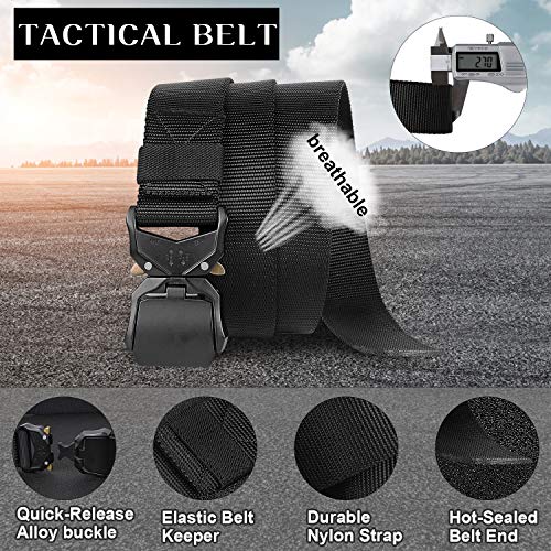 WERFORU Herren Taktischer Gürtel, militärischen Schnellverschluss Schnalle Taillenband, Heavy Duty Nylon Taillengürtel, Militär Arbeitsgürtel für Outdoor Camping Jagen