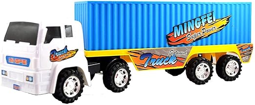 Fab 5 Blue Container Truck Toy for Kids | Push and Go Toy Truck | Goods Carrier | Heavy Vehicles (Multicolor)