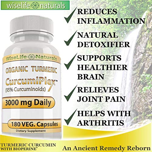 image for WiseLife Naturals CurcumiPlex 2 Pack Turmeric with Bioperine Best Supp