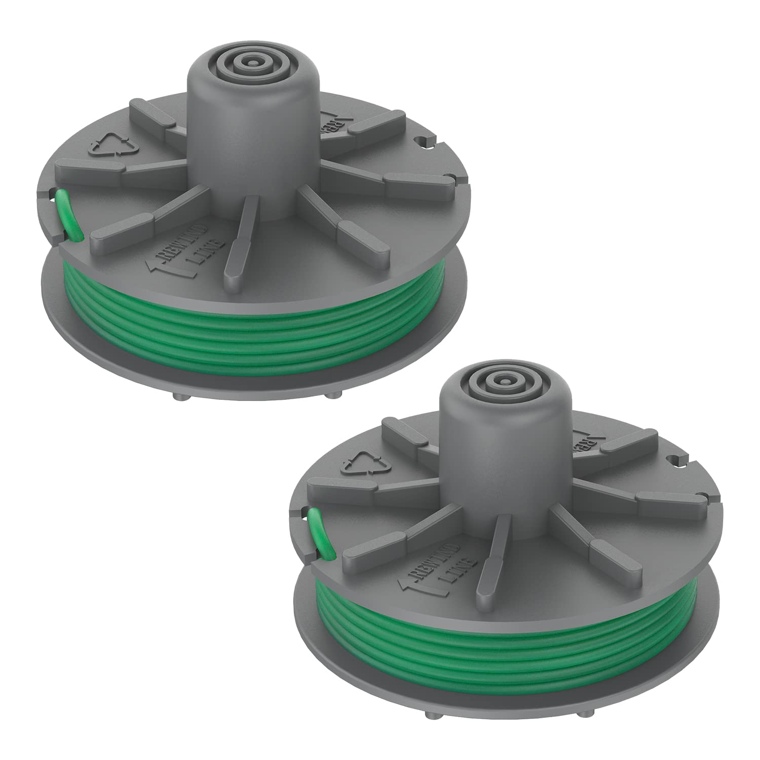 XIJIANG 2Pcs Replacement Strimmer Spool Line, Φ2mm 4.26m 05309-20 Replacement Spool Compatible for Gardena Turbo Trimmer PowerCut Plus 650/30 Art.9811