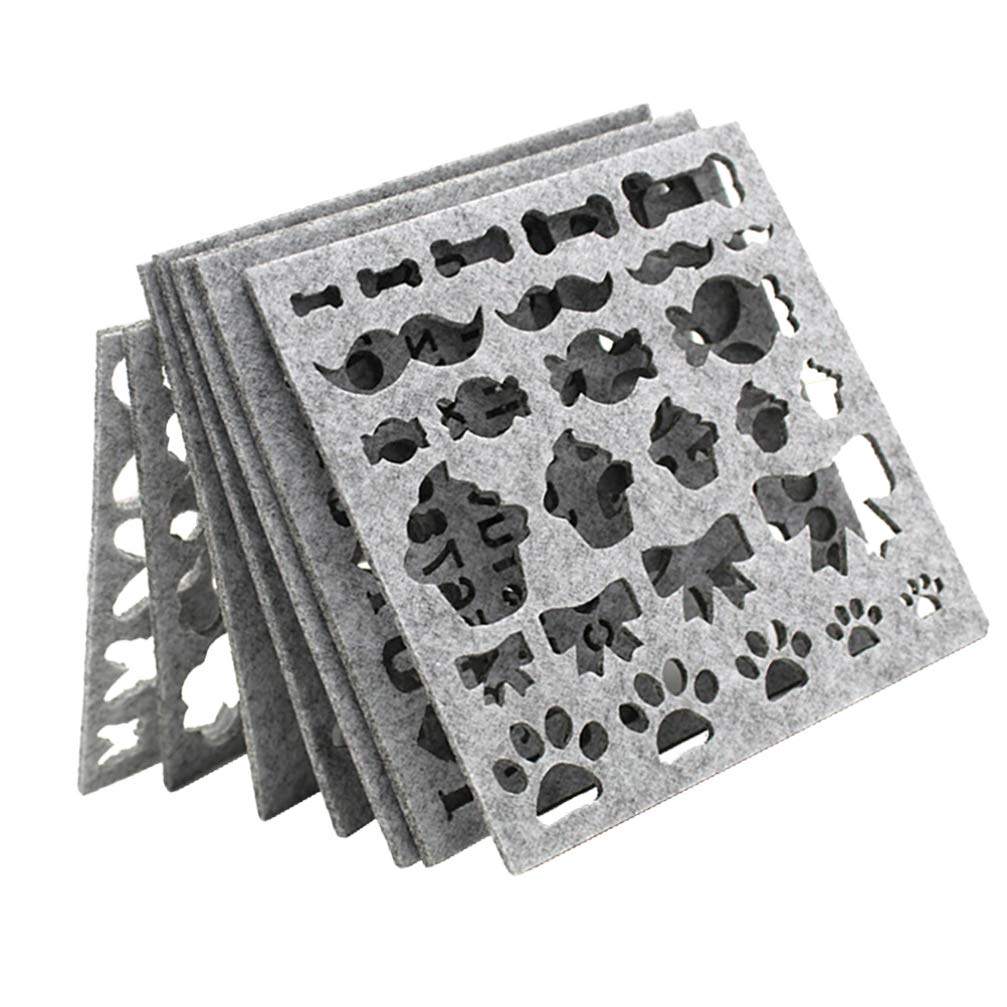 Healifty Wool Felt Mold 6.3 Inch Needle Felting Stencil with Applique Shapes for Diy Crafting Needle Felting Kits Suitable for Beginners and Adults