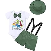 IBTOM CASTLE Baby Boy 1st 2nd Birthday Outfit Baby Boy Dinosaur Birthday Outfit Wild Clothes Cake Smash Outfits