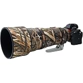 ROLANPRO Waterproof Lens Cover Camouflage Rain Cover for Sony FE 300mm F2.8 GM OSS Lens Protective Sleeve -#49 Weed Camouflage Waterproof