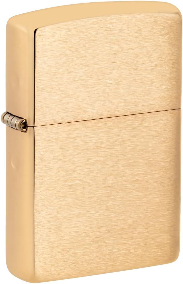 Zippo Windproof Lighter Brushed Brass Base Model Refillable Made in USA
