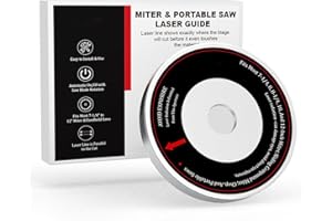 WALLACE FORGE Miter Saw Laser Guide Accessories, For Dewalt,Bosch,Ryobi,Makita Miter Saw, Sliding Miter Saw, Compound Miter Saw. The Rotation Is Automatically Activated And Projected. For Enhanced Cutting Precision