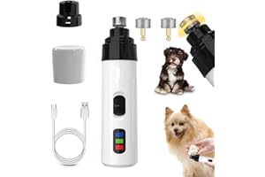 CRIVERY Silent Groom Pro Nail Grinder, 2025 New Dog Nail Trimmer, USB Rechargeable Pet Nail Grinder, Dog Nail Trimmers, Electric Dog Nail Clippers, Pet Paws Grooming Smoothing Tool (1+2*Replacement Head)