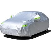 Car Cover Waterproof All Weather for Automobiles Sedan 184"-196" L | Oxford Fabric Full Exterior Covers, Adjustable Windproof Straps, Rain, Snow, Dust &amp; UV Protection for Indoor &amp; Outdoor Use