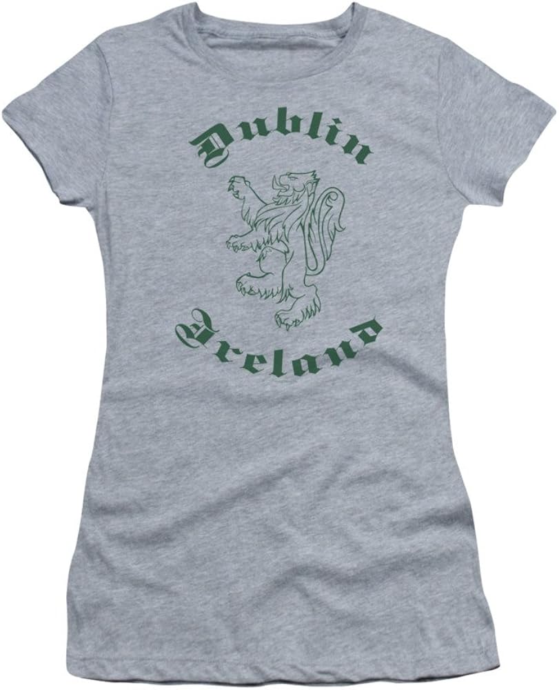 Dublin Ireland Rampant Lion Juniors Sheer T-Shirt Tee: Amazon.co.uk: Clothing