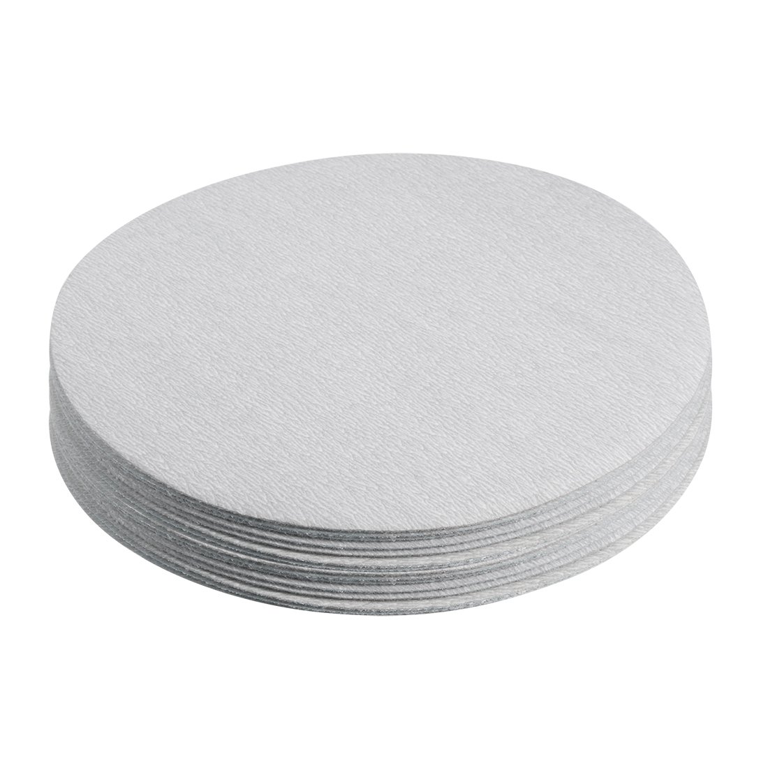 Sourcingmap 20 Pcs 6-Inch Aluminum Oxide White Dry Hook and Loop Sanding Discs Flocking Sandpaper 1000 Grit