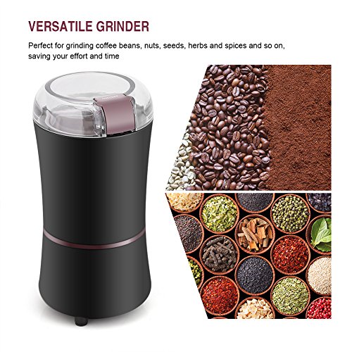 Elektrische Kaffeemühle, 400W Schleifmaschine Getreide Mühle mit Edelstahl Blatt für Kaffeebohnen, Nüssen, Samen… – Bild 5