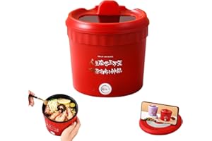 Luxmars Mini Electric Cooker Electric Hot Pot 2023 Small Household Multifunctional All in 1 Pot Versatile|Portable|1L Mini Ramen Cooker Pot Cooker for Steaming Frying Porridge Noodles Soup