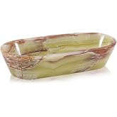 Radicaln Marble Dough Bowl for Decor 10" Decorative Bowl for Entryway Table | Green Onyx Stone, Catch All Key Holder Tray, Candy Dish, Kitchen Centerpiece, Home &amp; Coffee Table Decor, Elegant Gift
