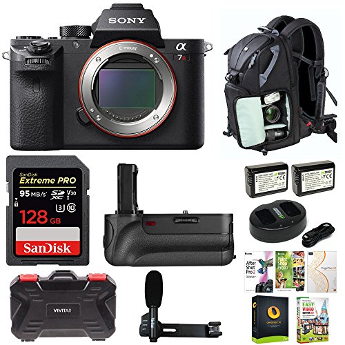 Sony Alpha a7RII Mirrorless Digital Camera (Body Only) w/128GB SD Card & Photo/SLR Sling Backpack Bundle