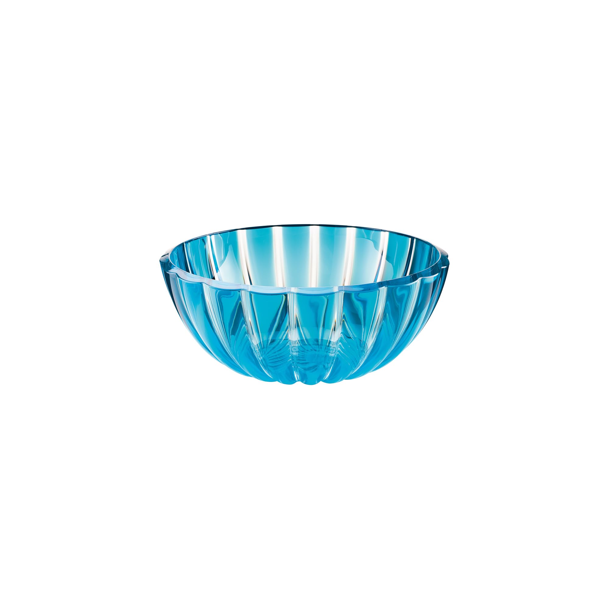 Guzzini Salad Bowl Container M 20 cm Round Turtleneck 29690148Transparent Blue Organic Plastic 1500cc Dishwasher