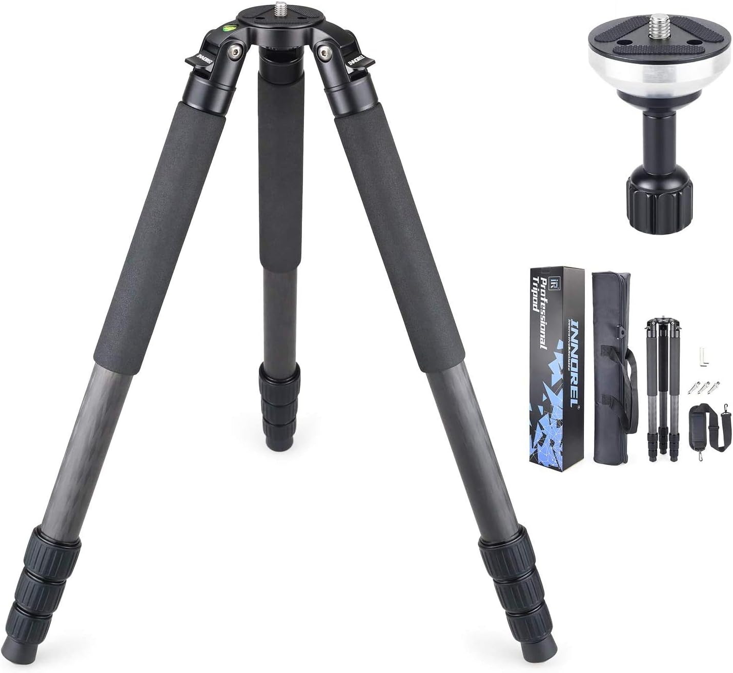 RT80C Carbon Fiber Tripod Professional Birdwatching Heavy Duty Camera