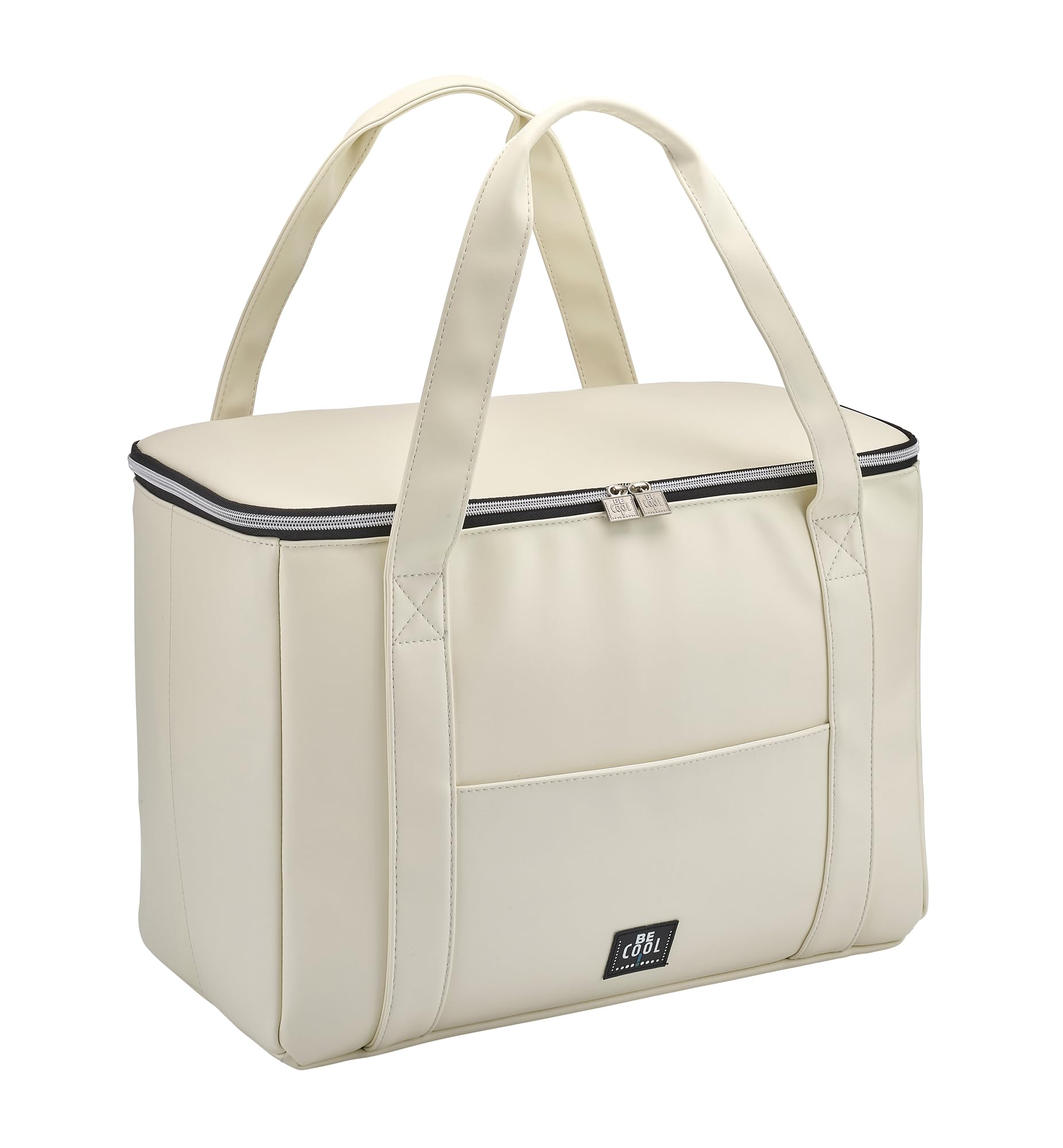 Be Cool Large City Cool Bag in Cream White, L, 44 x 22 x 29 cm, 28 L Volume with Wide Carry Handles for Picnics, School, Excursions, Travel — image 1
