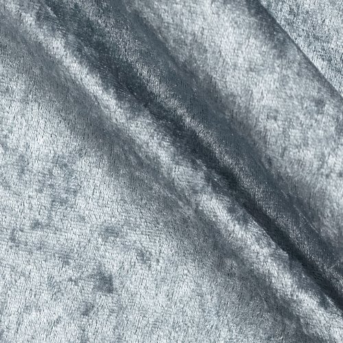 Ben Textiles Inc. Stretch Panne Velvet Velour Grey Fabric By The Yard
