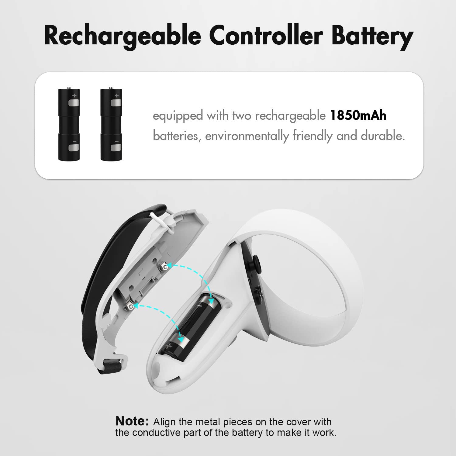 Charging Dock for Quest 2, Charging Stand with LED Light for VR Headset and Controllers, with 2 Rechargeable Batteries, Type-C Charging Cable, 2 Touch Controllers Straps