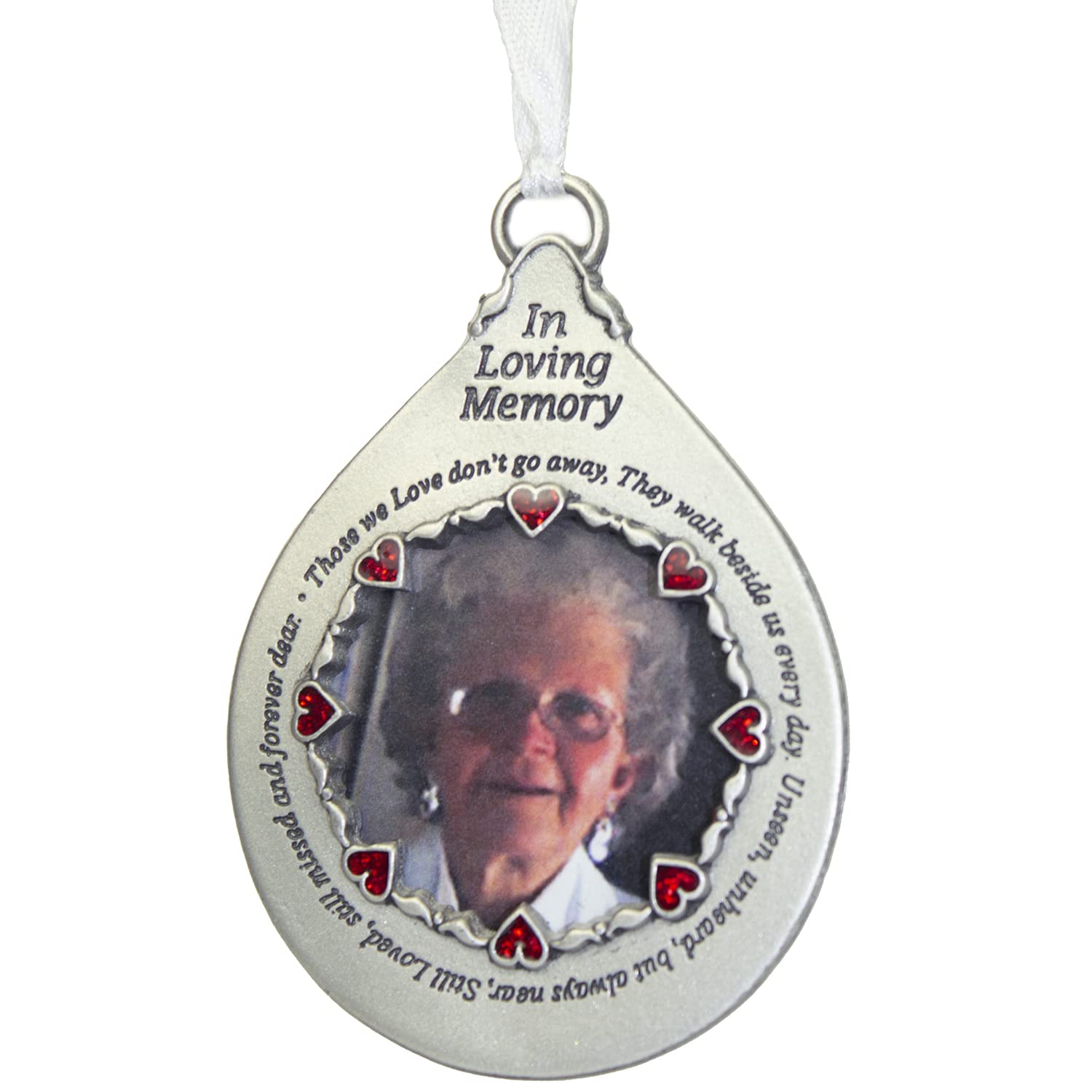Memorial Photo Frame Ornament - in Loving Memory, Memorial Christmas Ornaments, 1 1/2-Inch Photo, by Abbey & CA Gift — image 1