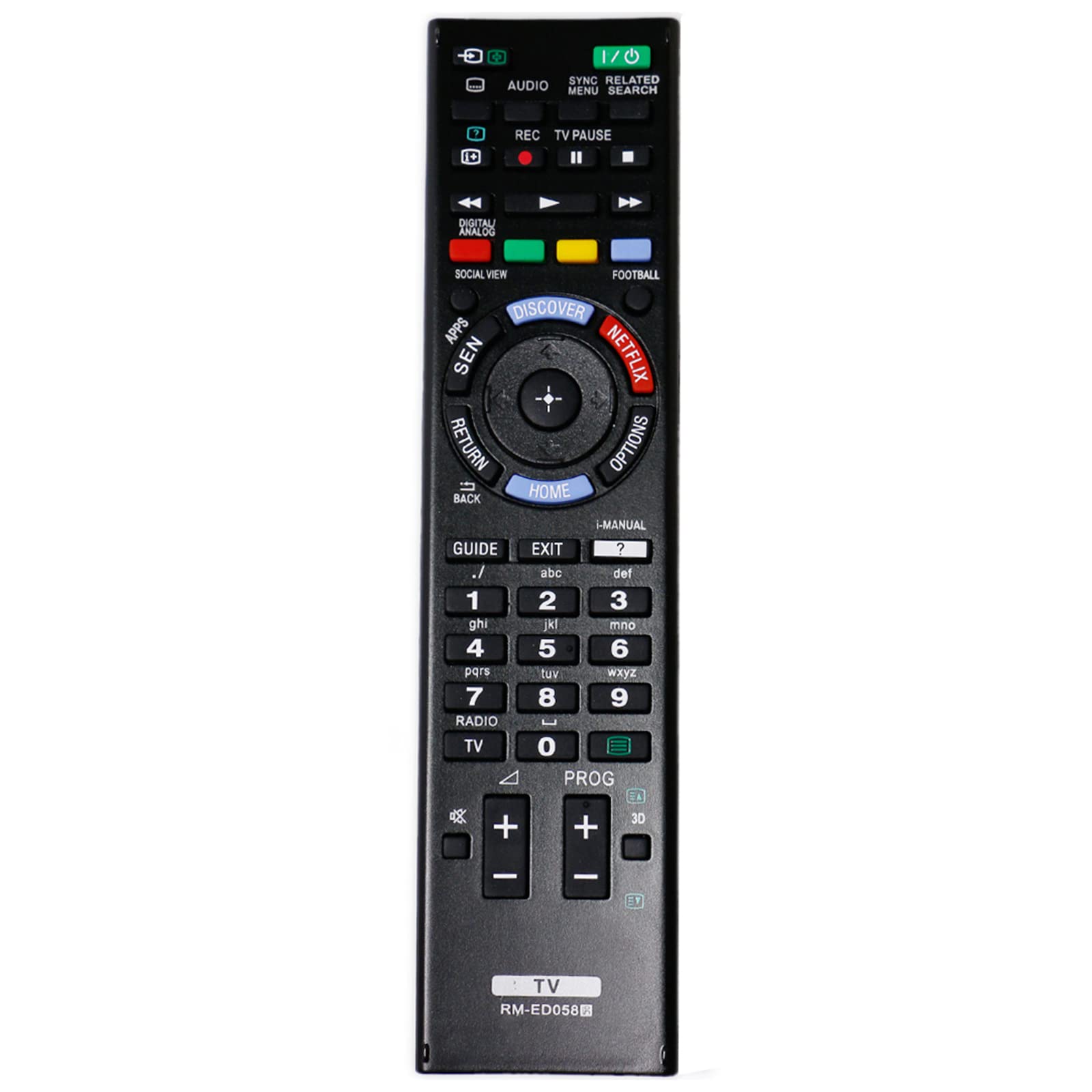 RM-ED058 Replacement Remote Control Fit for Sony TV KDL-42W829B KD-65X9005B KDL-60W855B KDL-42W829B KDL-50W805B KDL-50W829B KD-55X8505A KD-75S9005B KD-65S9005B KD-79X9005B