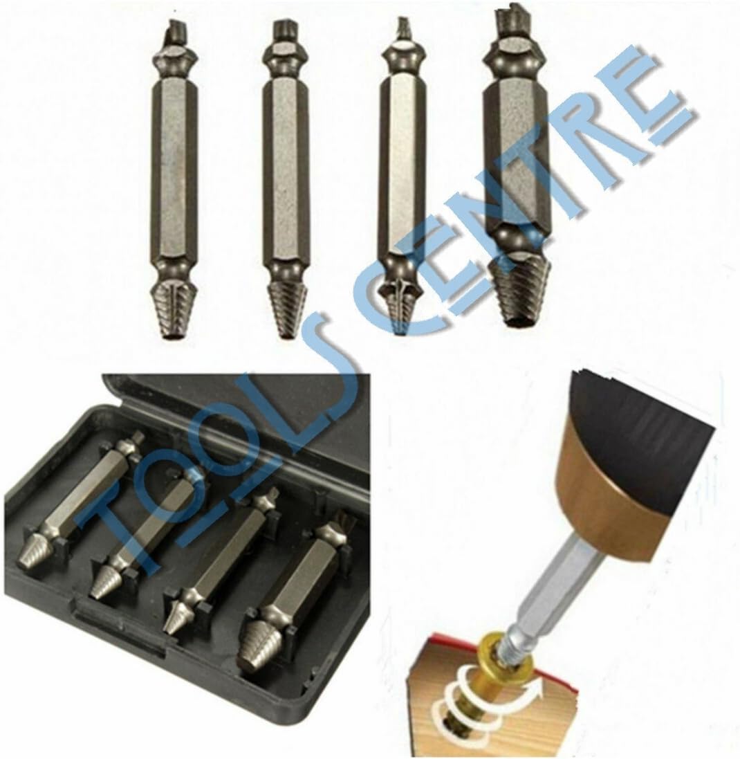 KROST 4pcs Craftsman HSS Rigid Broken Screw Bolt Extractor Set Kit Remover Bolt/Nut Extractors