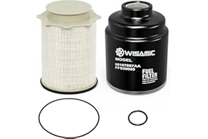 Wisamic 6.7L Cummins Fuel Filter Set Replacement for 2013-2018 Dodge Ram 2500 3500 4500 5500 6.7L Cummins Turbo Diesel Engines, Diesel Fuel Filter Water Separator Set Replace 68197867AA 68157291AA