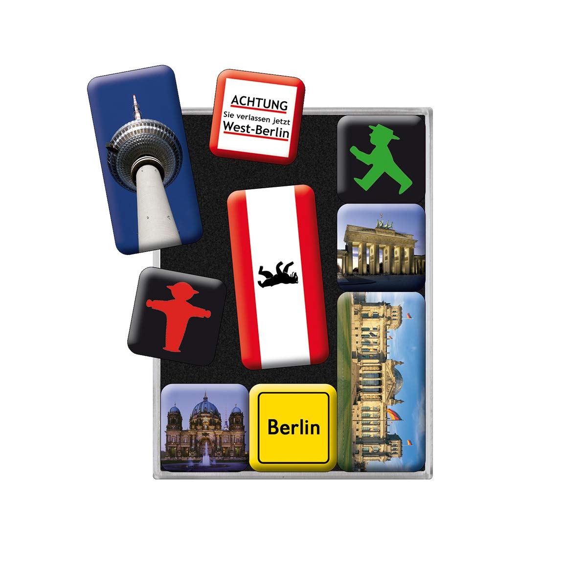Nostalgic-Art 83011 Ampelmann Berlin, Magnet Set 9–Piece