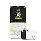 2 Pack Wireless Key Finder with Camera Remote, RebirthTree Bluetooth Anti-lost Key Tracker Phone Finder for Key/Pet/Wallet/Cell Phone (iOS and Android Samsung, White + Black)