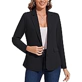 MINTLIMIT Blazers for Women Long Sleeve Button Front Blazer Notch Lapel Casual Work Office Suit Jackets with Pocket