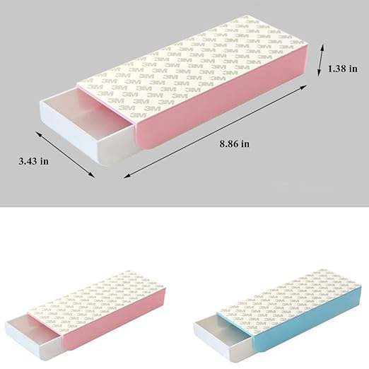 Fittoway Plastic Self Adhesive Pop Up Pencil Box Case Tray