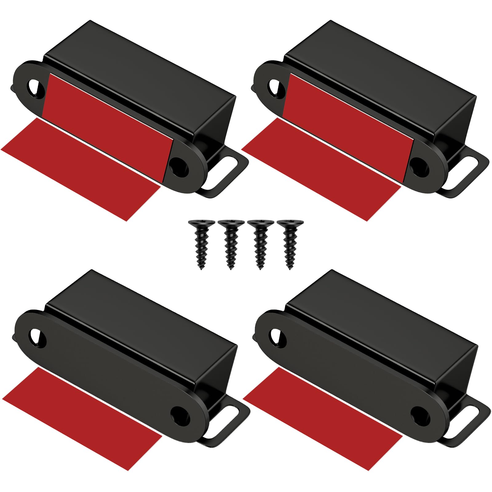 Magnetic Door Catch Jiayi 4 Pack Cupboard Door Magnets Stainless Steel Drawer Magnet Small Cabinet Door Magnetic Latches Catcher for Kitchen Wardrobe Magnets Closers Closure