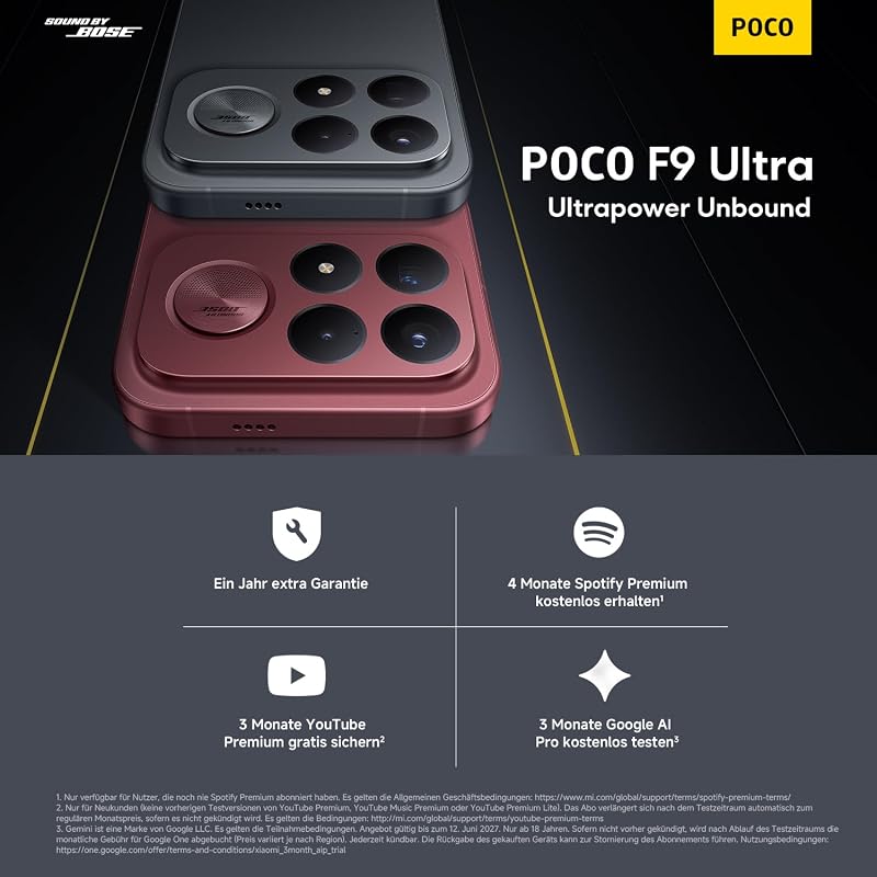 Poco F9 Ultra 5G, Smartphone 16+1TB, Black, 8050mAh Akku, 100W Laden