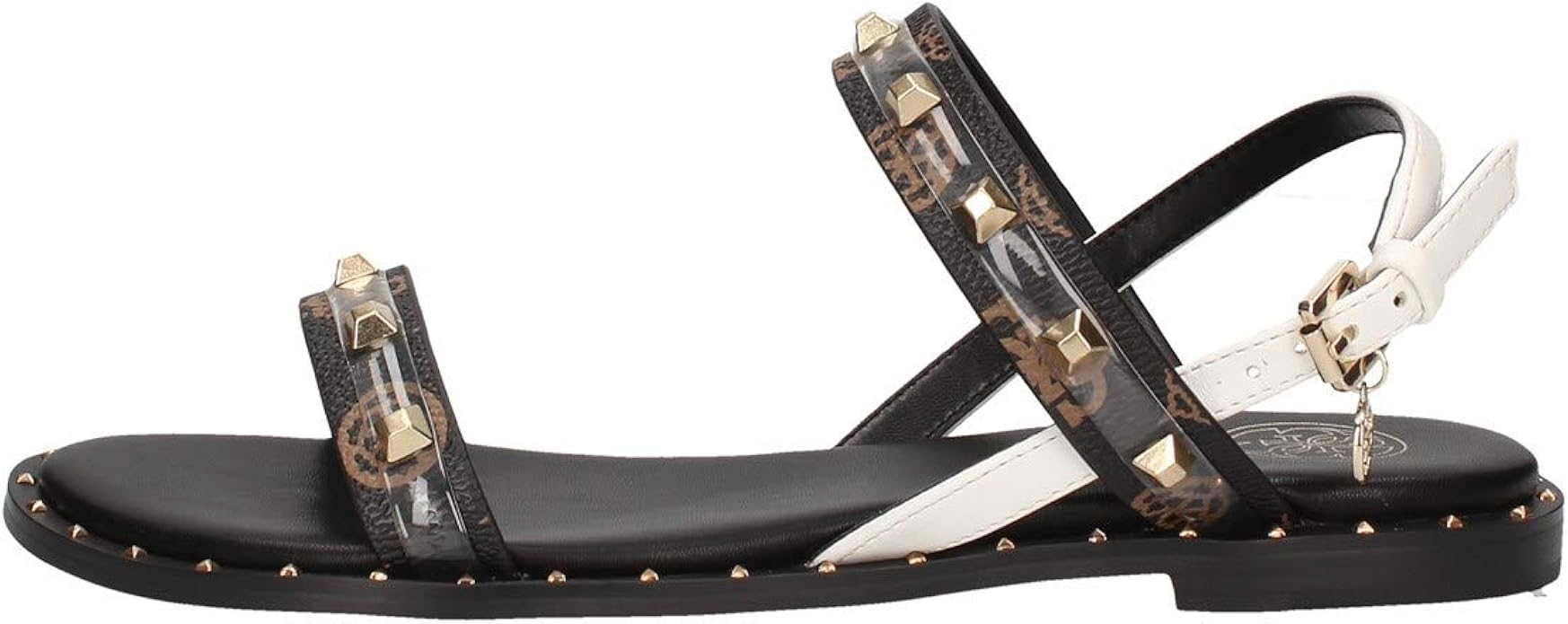 guess black flat sandals