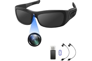 eovas Camera Glasses HD 1080P Sports Sunglasses Camera Video Glasses Support Take Videos/Photos for Indoor/Outdoor Activities