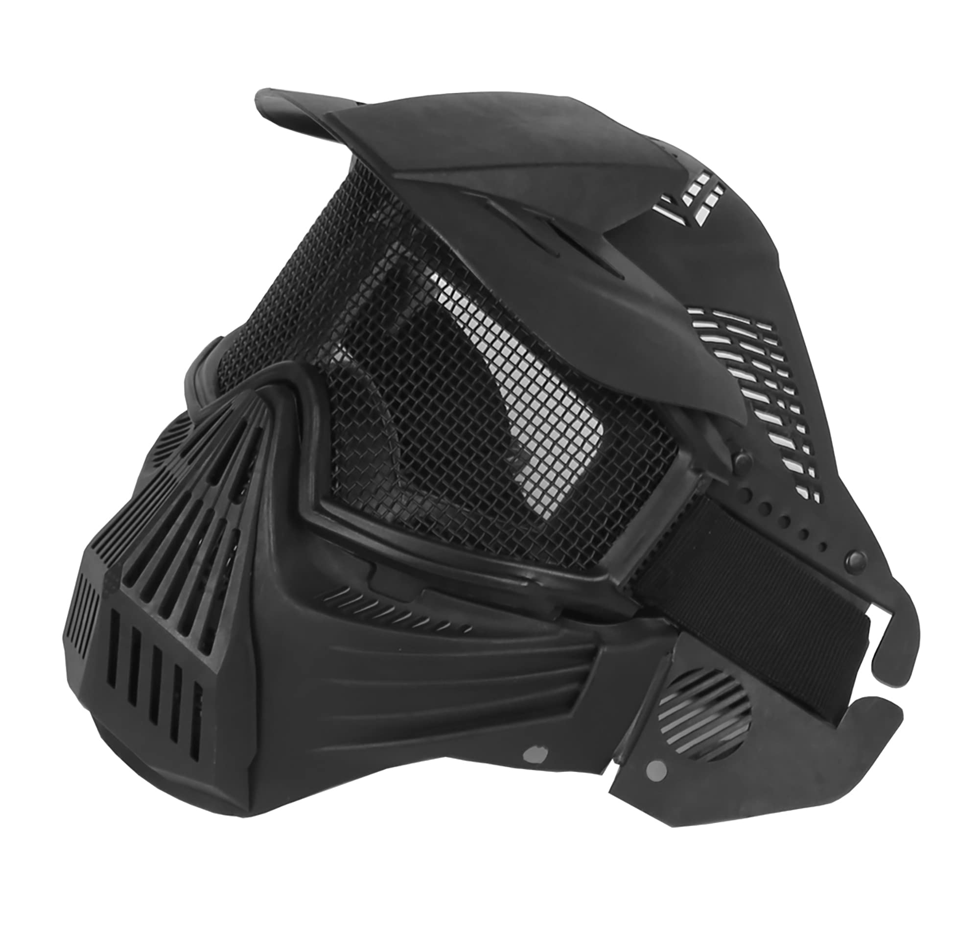 JEIMAI Tactical Paintball Protective Mask Full Face CS Metal Mesh Masks for Halloween Cosplay Costume Party Movie Props