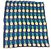 Lina & Lily Pineapple Print Women's Infinity Scarf Lightweight (Navy Blue)