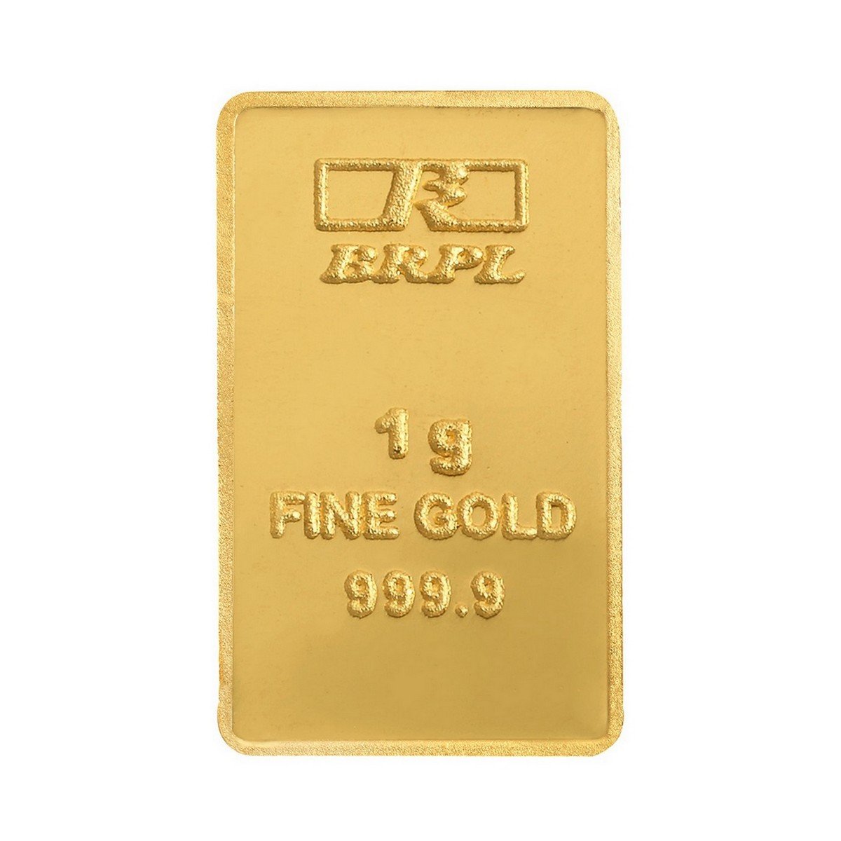 Bangalore Refinery 24k (999.9) 1 gm Yellow Gold Bar Buy Online in