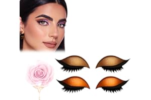 TDIPS Ambirenton Eyelashes, Lazy Eye Shadow Eyelash Patch, Bridle Bronze Eyelashes, Eyeshadow and Lash Sticker, 2-in-1 Reusable Eye Makeup Stickers with False Lashes & Shadow