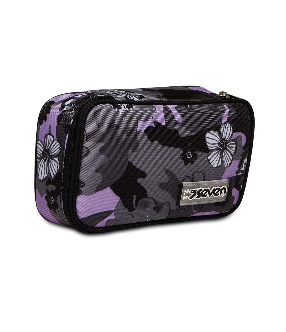 Seven Quick Case School Pencil Case – Complete with Pencils, Markers – Black