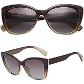 PolarSpex Polarized Cat Eye Sunglasses for Women – Oversized UV400 Celebrity Fashion Sun Glasses for Beach or Driving