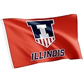 Desert Cactus University of Illinois UI Flag - 3 x 5 Feet Illini Banner, Indoor/Outdoor Durable Fabric, 100% Polyester Design (Style Z)