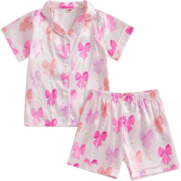 Pijama Corto De Verano Para Niñas Y Bebés - 100% Algodón O Mezcla, Manga Corta, Varios Colores
